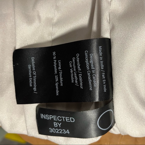 Danier moto jacket tan size small - Picture 7 of 9